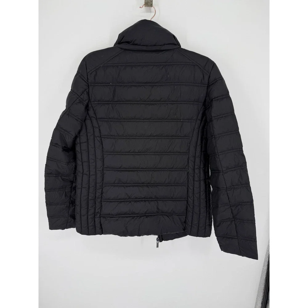 Michael Kors Puffer Jacket Women Medium Black Packable Down Quilted Zip